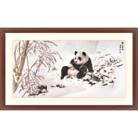 Набор для вышивания крестом Панда и бамбук
