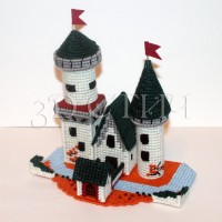 Набор для вышивания 3D-СТИЧ на пластиковой канве Рыцарский замок