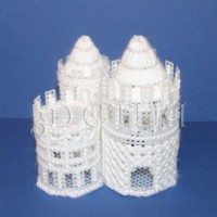 Набор для вышивания 3D-СТИЧ на пластиковой канве Белая башня