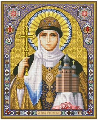 Схема для вышивания крестом Икона Св. Ольга