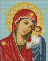 Схема для вышивания крестом Икона Богородица Казанская