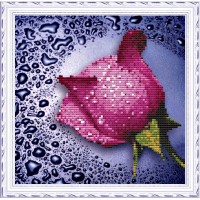 Набор для создания мозаичной картины алмазная вышивка Розовая роза