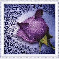 Набор для создания мозаичной картины алмазная вышивка Сиреневая роза