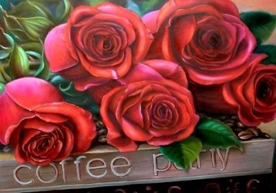 Набор для изготовления картины стразами (алмазная мозаика-вышивка) Прекрасные розы