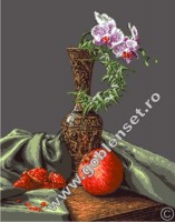 Набор для вышивания гобелена гобелена Гранат и орхидеи (Pomegranate and orhides) гобелен
