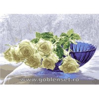 Набор для вышивания гобелена гобелена Белые (White roses) гобелен розы /G1008