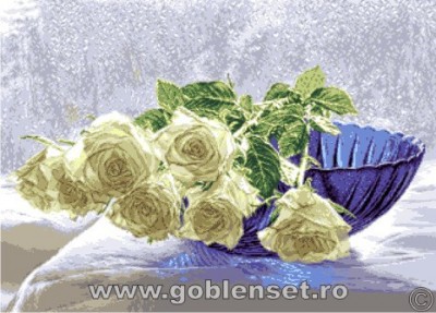 Набор для вышивания гобелена гобелена Белые (White roses) гобелен розы