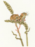 Набор для вышивания Полевые мыши (Harvest Mice) на ткани /1264-LDHM