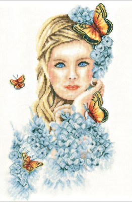 Набор для вышивания Желтые бабочки (Yellow Butterflies) на ткани
