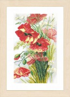 Набор для вышивания Маки (Poppies) на ткани /PN-0156301