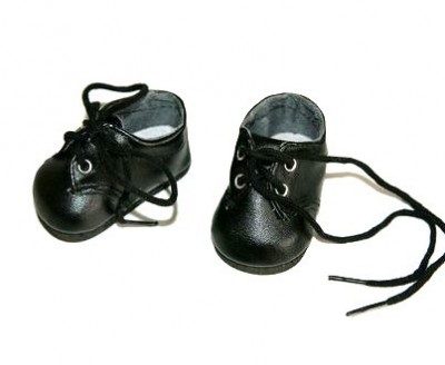 Ботинки черные (одежда для куклы)