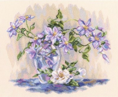 Набор для вышивания Сиреневые клематисы (Purple clematis)