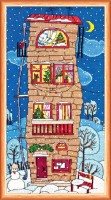 Набор для вышивания мулине Зимний домик (Winter house) /АН-019
