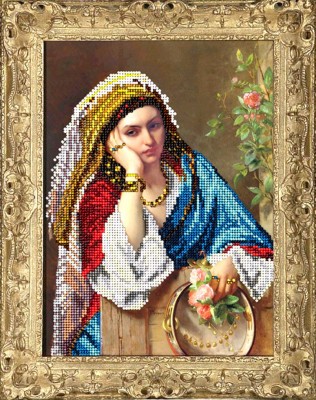Набор для вышивания ювелирным бисером Девушка в платке (A girl in a headscarf)