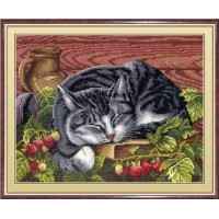 Набор для вышивания Спящий котик /НВ-268