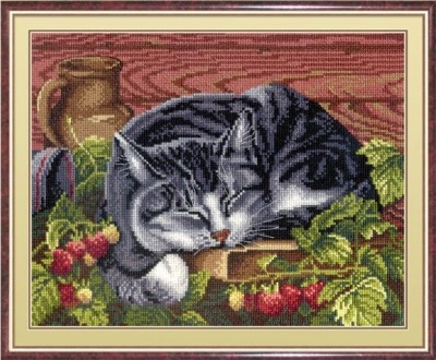 Набор для вышивания Спящий котик
