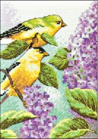 Набор для вышивания Щегол и сирень (Goldfish and Lilacs) /70-65153
