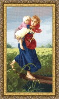Набор для вышивания Дети, бегущие от грозы (по мотивам картины К. Маковского)