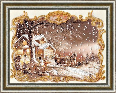 Набор для вышивания Снежный пейзаж (Snowy landscape)