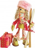 Набор для шитья текстильной каркасной куклы Лыжница