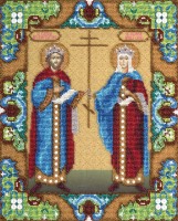 Набор для вышивания бисером Икона Святых равноапостольных царя Константина и царицы Елены /ЦМ-1827