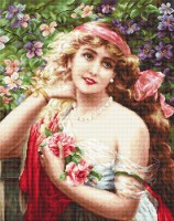 Набор для вышивания Девушка с розами (Young Lady with Roses) /G549