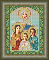 Набор для вышивания бисером Икона Вера, Надежда, Любовь и мать их София