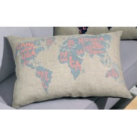 Набор для вышивания Подушка Карта мира /83-4339