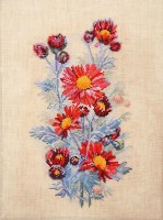 Набор для вышивания Красные хризантемы (Red Chrysanthemums)