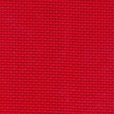 Канва для вышивания Aida 11 красного цвета, 40х50 см. (крупная)