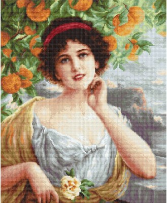 Набор для вышивания Красавица под апельсиновым деревом