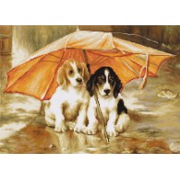 Набор для вышивания Двое под зонтом (Couple under an Umbrella)