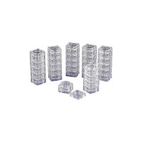 Набор из шести пластиковых прозрачных туб с пятью секциями в каждой /Т-158-5