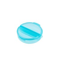 Контейнер для хранения бисера, бусин и прочих мелочей (прозрачно-голубой) 2 ячейки