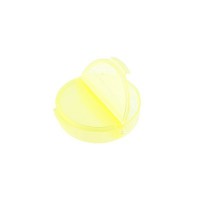 Контейнер для хранения бисера, бусин и прочих мелочей (прозрачно-желтый) 2 ячейки /Т-033-жел