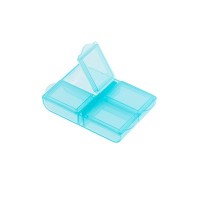 Контейнер для хранения бисера, бусин и прочих мелочей (прозрачно-голубой) 4 ячейки /Т-034-гол