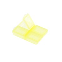Контейнер для хранения бисера, бусин и прочих мелочей (прозрачно-желтый) 4 ячейки