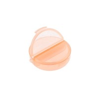 Контейнер для хранения бисера, бусин и прочих мелочей (прозрачно-оранжевый) 2 ячейки /Т-033-оран