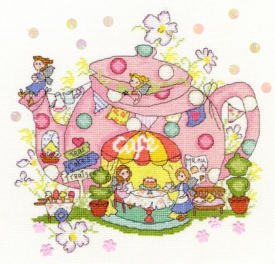 Набор для вышивания крестом Феечки в чайничке (Fairy Teapot)