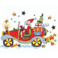Набор для вышивания крестом Рождественский автомобиль (Christmas Car)