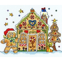 Набор для вышивания крестом Пряничный домик (Gingerbread House) /XSD6