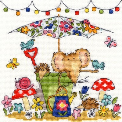 Набор для вышивания крестом Мышь-садовник (Garden Mouse)
