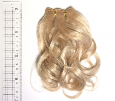 Треcсы искусственные волнистые Пшеничные локоны (волосы для куклы)