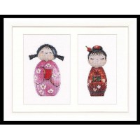 Набор для вышивания Куклы Kokeshi Dolls