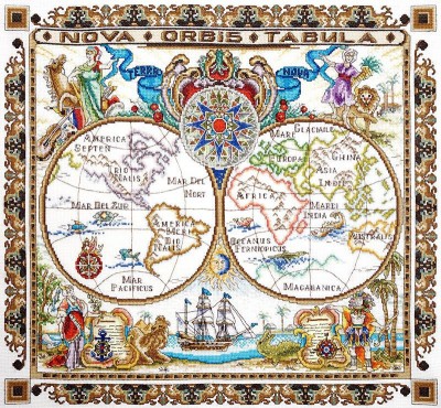 Набор для вышивания Карта мира (World Map)