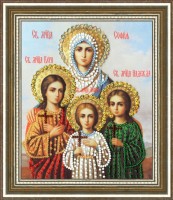 Набор для вышивания бисером Икона Святых Мучениц Веры, Надежды, Любови и матери их Софии