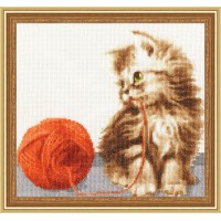 Набор для вышивания Котенок с клубком (Kitten with a Ball)