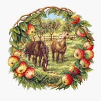 Набор для вышивания Кони в яблоках