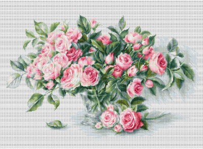 Набор для вышивания Букет чайных роз