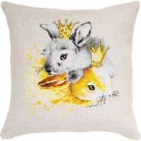 Набор для вышивания, подушка Кролики /PB135